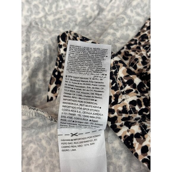 Leopard Print Casual Short Sleeve Dress Size L - Picture 6 of 6